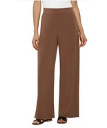 Three Dots Womens Pants Brown Wide Leg Pull-On Pockets Flat Front Midweight - $732.95 MXN