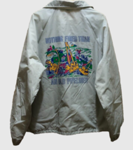 Old Pipeliner Caterpillar Pearl White Vintage 90s Windbreaker Nylon Jacket XL - $18.57