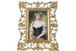 Hermann Sontag (1873-1944) Antique Berlin Porcelain Plaque hand painted woman - £729.11 GBP