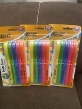 BIC Brite Liner Highlighters, Chisel Tip, 5-Count Assorted Colors 3 Packs Lot - £10.21 GBP