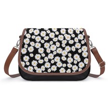 Mondxflaur White Daisy Messenger Bag for Women PU Leather Crossbody Bag ... - £21.49 GBP