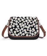 Mondxflaur White Daisy Messenger Bag for Women PU Leather Crossbody Bag ... - $37.03 CAD