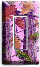 Pink Oak Leaves Mossy Tree Camo Camouflage Single Gfci Light Switch Wall Plate - £7.54 GBP