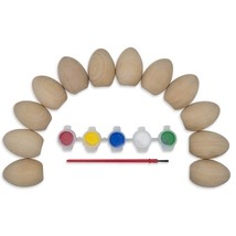 Set of 12 Unfinished Unpainted Wooden Egg Halves 2 Inches - £34.55 GBP