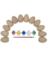 Set of 12 Unfinished Unpainted Wooden Egg Halves 2 Inches - £35.05 GBP