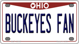 Buckeyes Fan Ohio Novelty Mini Metal License Plate Tag - £11.74 GBP