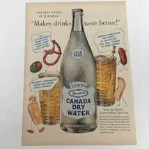 1950 Club Soda Sparkling Canada Dry Water Vintage Print Ad - $8.50