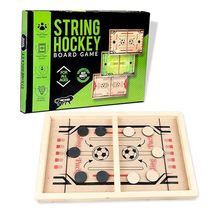 Fast Sling Puck String Hockey Wooden Indoor Board Game for Kids and Adults  - $50.99
