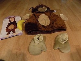 Toddler Size 12-24 Months Lil&#39; Monkey Brown Plush Chimp Halloween Costume EUC - £27.97 GBP