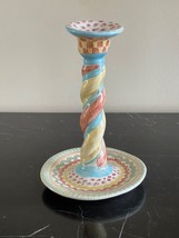 Vintage Mackenzie Childs Victoria and Richard Twisted Candle Holder Candlestick - £89.06 GBP