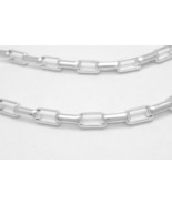Sterling Silver 20&quot; Elongated Box Link Necklace Chain - $110.67 CAD