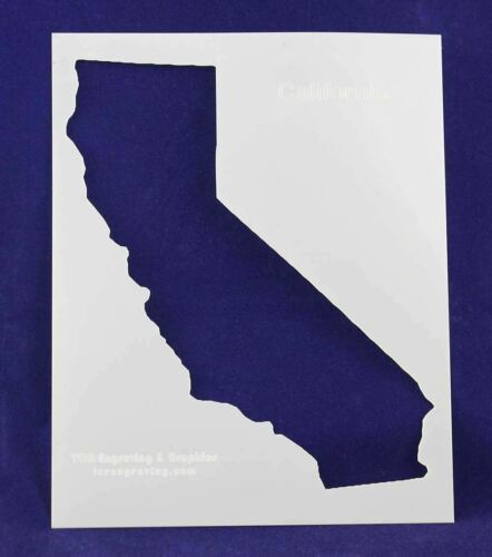 State of California Stencil 14 Mil 8&quot; X 10&quot; Painting /Crafts/ Templates - $15.52