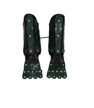 Nautical Roman Green Leather Arm Guard Pair Medieval Costume Accessories Costume - £61.00 GBP