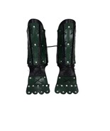 Nautical Roman Green Leather Arm Guard Pair Medieval Costume Accessories... - $108.40 CAD