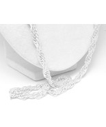 Brilliant Sterling Silver 30&quot; French Rope Necklace Chain Diamond Cut - £57.73 GBP