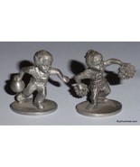 Lot of 2 Vintage 1979 Spoontiques Pewter Figurines Boy Bowling K38 Cheer... - €23,24 EUR