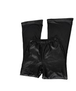 Hesperus Women&#39;s Faux Leather Pull On Flare Leg Pants Size Large Solid B... - $49.50
