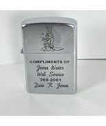 Vintage Windguard Lighter Made In Korea Jones Water Well Service Vidor T... - $37.01 CAD