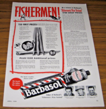 1950 Print Ad Barbasol Shave Cream Fishing Contest Rods,Reels - $15.77