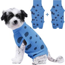 2 Packs Dog Recovery Suit Female Male, Blue+Blue, M - $36.99