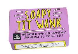 Soapy Tit Wank Soap Bar - Funny Rude Gift Aromatherapy Vegan Award Winning - £6.01 GBP