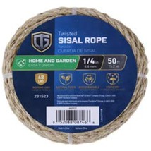 Mibro 642111 Twisted TG 1/4x50NAT Sisal Rope, Plain - £15.35 GBP