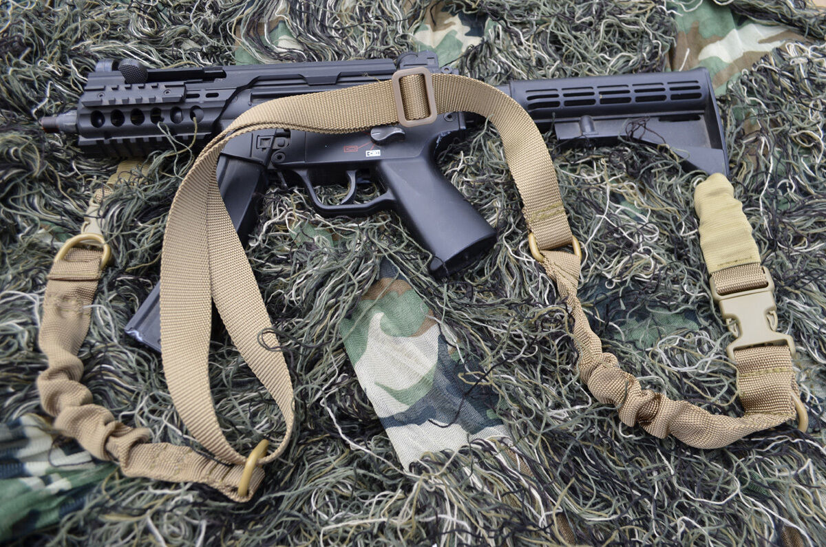 HEAVY DUTY 2 or 1 point Bungee Rifle Shotgun Sling with Dust Covers (TAN) - $17.99