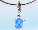 Summer Release 925 Sterling Silver Moments Murano Glass Sea Turtle Dangl... - $16.80