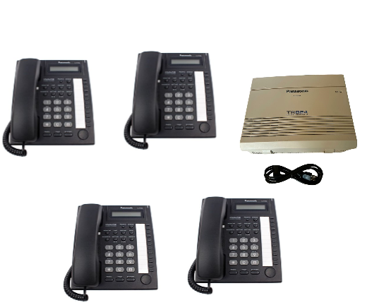 Primary image for Panasonic KX-TA824 Phone System Control Unit w/ 4 KX-T7730 Phones
