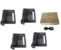 Panasonic KX-TA824 Phone System Control Unit w/ 4 KX-T7730 Phones - £723.98 GBP