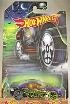 2017 Hot Wheels Kroger Happy Halloween Series 7/8 MUSCLE TONE Purple w/Skull Sp - £7.62 GBP