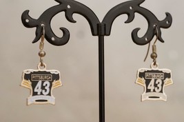 Nfl Football Fan Apparel Pittsburgh Steelers #43 Polamalu Black Jersey Earrings - £8.33 GBP