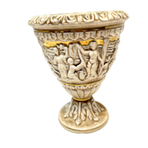 Vintage Lefton Pedestal 3D Planter no 774 Cream Gold Accents 4.5 x 6 inc... - £11.13 GBP