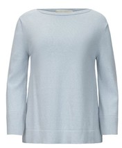 La Fee Parisienne Boat Neck Cotton Cashmere Sweater Women OS Porcelaine Blue - £35.55 GBP