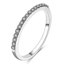 FAMSHIN Fashion Wedding Ring For Women Classic Luxury Mini Crystal Zircon Rings  - £6.98 GBP