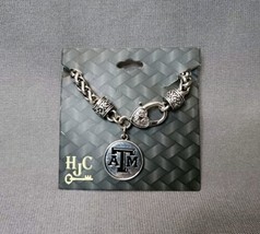 Texas A&amp;M University Aggies Bracelet NCAA Jewelry Silver-Tone Charm Brac... - $11.09