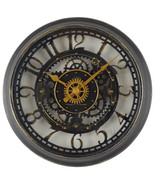 Gears 12&quot; Brushed Oil Rubbed Bronze Round Wall Clock, Glass Lens, Quartz... - $37.50 CAD