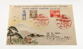 Karl Lewis 1934 Peint à la Main Aquarelle Housse Japon To Ou, USA Fujiyama C-6 - £238.16 GBP