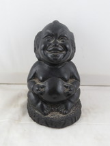 Vintage Coco Joe&#39;s Tiki Figurine - Laki the Lucky Menehune - Made with Lava - £30.66 GBP
