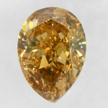 Pear Shape Diamond Natural Fancy Brown Loose Real 0.50 Carat SI2 IGI Certificate - £460.03 GBP