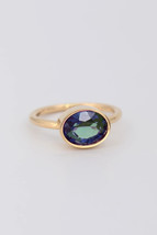 Alexandrite ring, Alexandrite Jewelry, Solid Gold ring, June Birthstone ring - £54.80 GBP