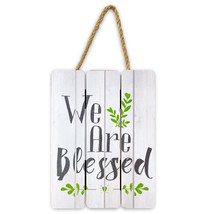 We Are Blessed Wall And/Or Art Door Hang Decor, Rustic Wood 6.50&quot; x .50&quot; x 8.5&quot;  - £10.09 GBP