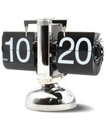 Betus Retro Style Flip Desk Shelf Clock - Classic Mechanical - Digital D... - £61.82 GBP