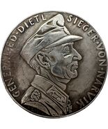 General Eduard Dietl - Narvik Fantasy Medal pieza conmemorativa - $18.66 CAD