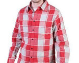 Tavik Mens Red Gray Checker Slacker Lumberjack Flannel Button Down Up Sh... - £17.61 GBP