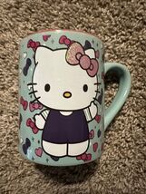 HELLO KITTY Sanrio Mug Cup Ceramic Never Lose Sparkle Bows All Around 14 oz - $14.04