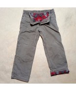prAna Flannel Lined Canvas Workwear Outdoor Utility Pants - Fits 34x27 - $38.22 CAD