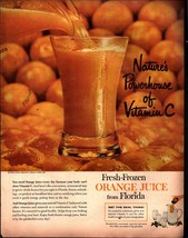 1960 Florida Orange Juice Large Vintage Full Page Original Print Ad d9 - $24.11