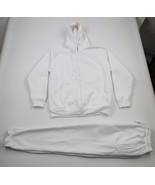 Vtg Streetwear Mens XL Blank Heavyweight 2 Piece Sweatpants Suit Hoodie ... - $162.41 CAD