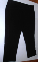 QVC Susan Graver Weekend Black Stretchy Pants Cutout Bottom XL Petite - £9.45 GBP